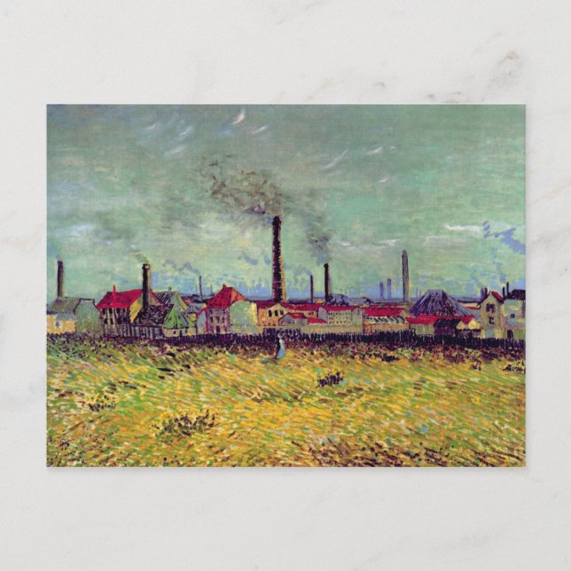 Postal Fábricas de Asnières, Vincent van Gogh (Anverso)