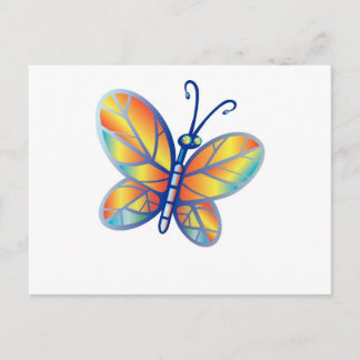 Postal Fabulosa mariposa arcoiris