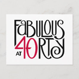 Postal Fabuloso con 40 rojos