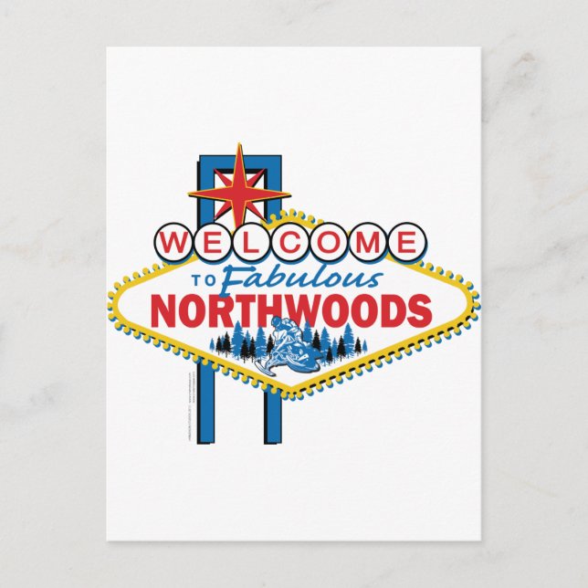 Postal Fabuloso-Norte-Woods (Anverso)