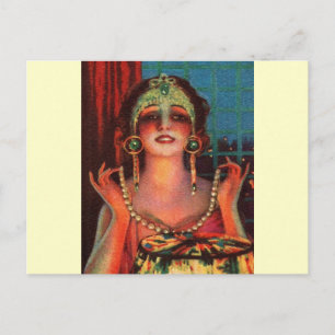 Postal Fabuloso show de la era del Flapper de los años 19