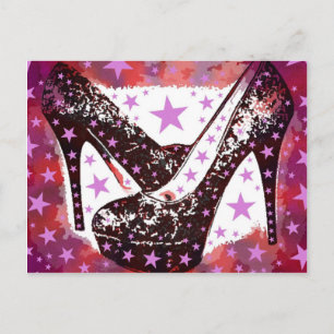 Postal Fabulosos Glamourosas Púrpura Títeres Altos Estrel