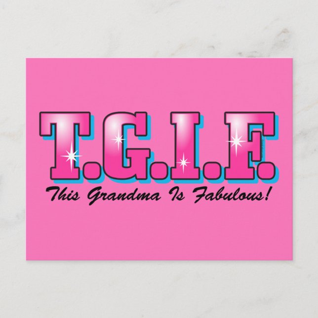 Postal Fabulous Grandma del TGIF (Anverso)