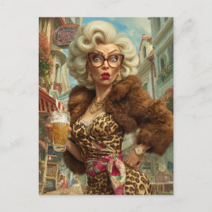Postal Fabulous Leopard Lady Attitude