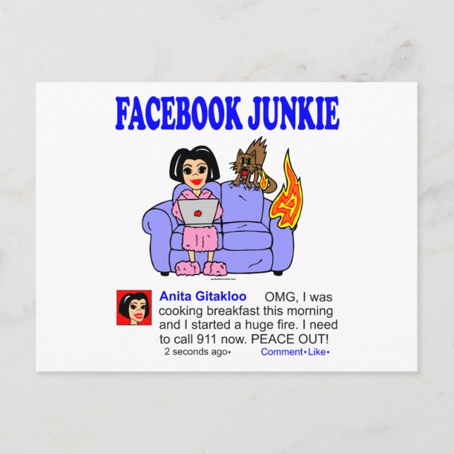 POSTAL FACEBOOK JUNKIE (Anverso)