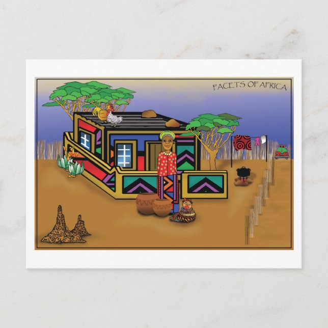 Postal Facetas de África (Anverso)