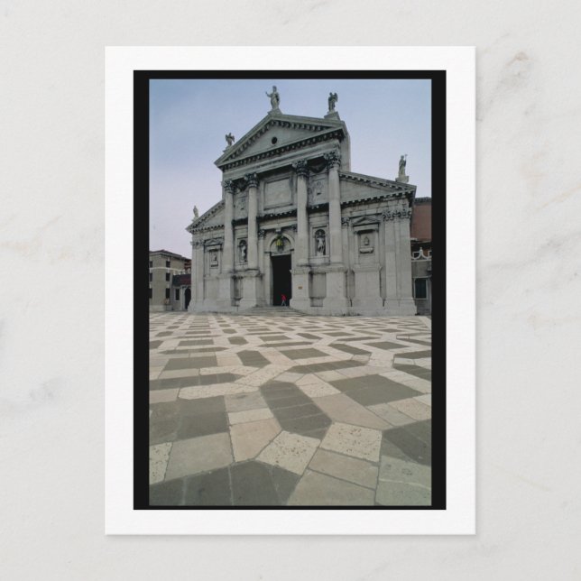 Postal Fachada de la iglesia, construida 1564-80, fachada (Anverso)