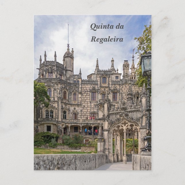 Postal Fachada de Quinta da Regaleira. (Anverso)