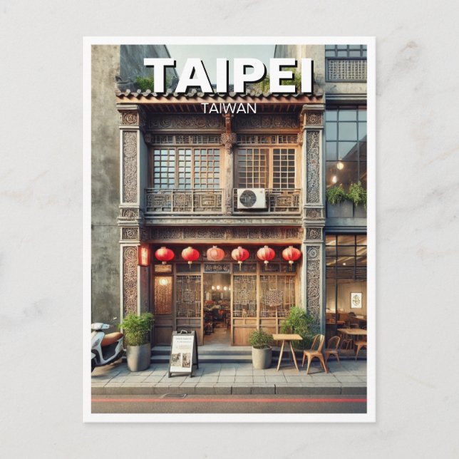 Postal Fachada de tienda de viviendas comerciales en Taip (Anverso)