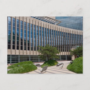 Postal Fachada de tribunal y plaza en Minneapolis