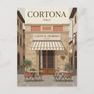 Postal Fachada del Café Cortona Italia