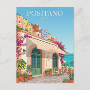 Postal Fachada del Café Positano Italia