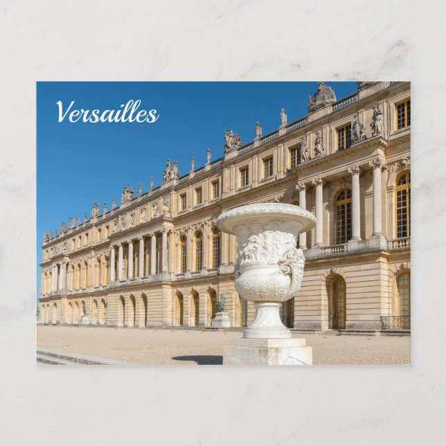 Postal Fachada del Chateau de Versailles - Francia (Anverso)