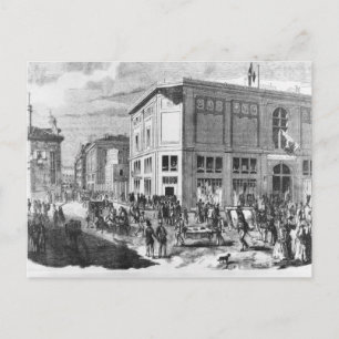 Postal Fachada del Hotel Drouot, París, c.1852 (engravi