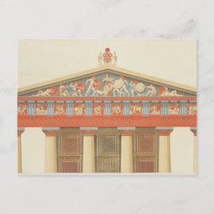 Postal Fachada del Templo de Júpiter en Aegina (323-27)