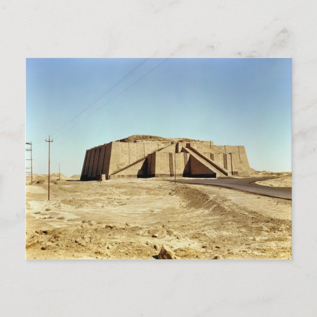 Postal Fachada nororiental del ziggurat, c.2100 a.C. (Anverso)