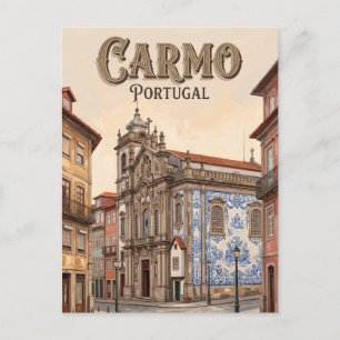 Postal Fachadas Carmo Oporto Portugal