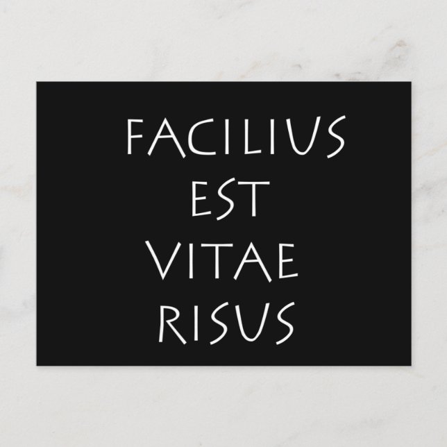 Postal Facilius est vitae risus (Anverso)