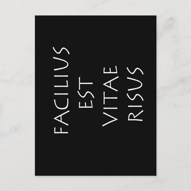 Postal Facilius est vitae risus (Anverso)