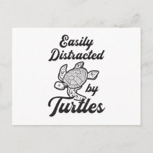 Postal Fácilmente Distrado Por El Regalo Mascota De Tortu