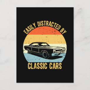 Postal Fácilmente Distraído Por Coches Clásicos