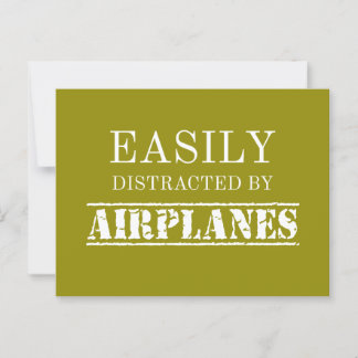 Postal Fácilmente Distraído Por El Aviador Piloto