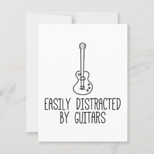 Postal Fácilmente Distraído Por Guitarras