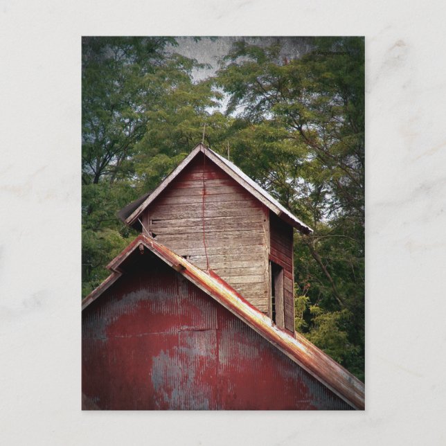 Postal Faded Red Barn Cupola (Anverso)