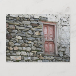 Postal Faded Red Farmhouse Window