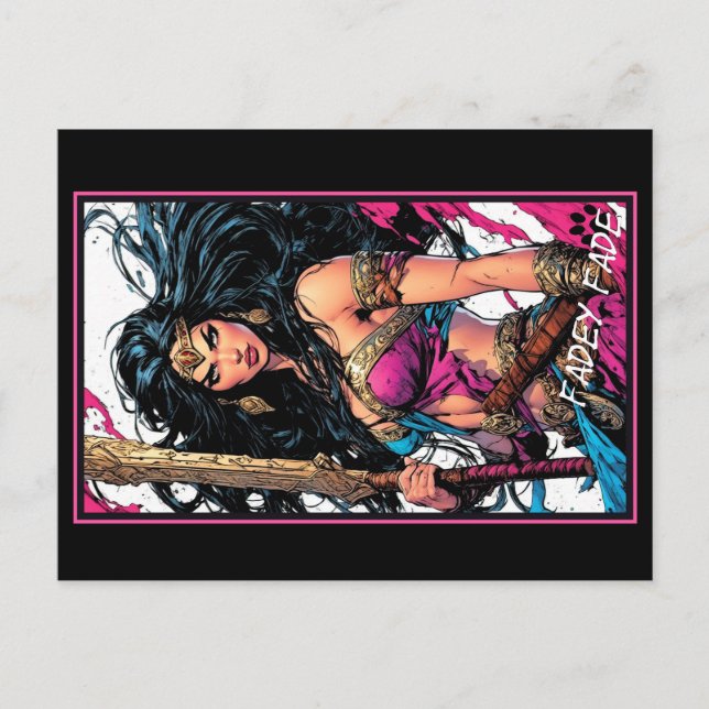 Postal Fadey Barbarian Comic Style 03 (Anverso)