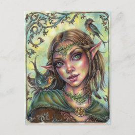 Postal Fae Messenger Postcard Elf Fantasy