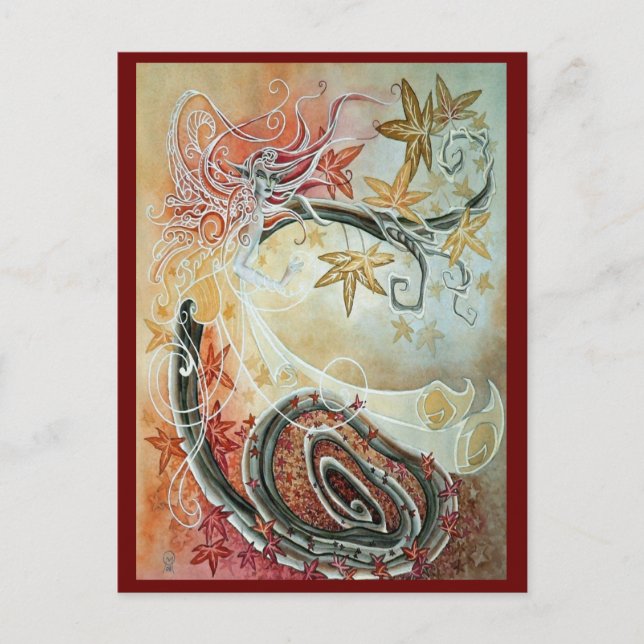 Postal Faery de la caída (Anverso)