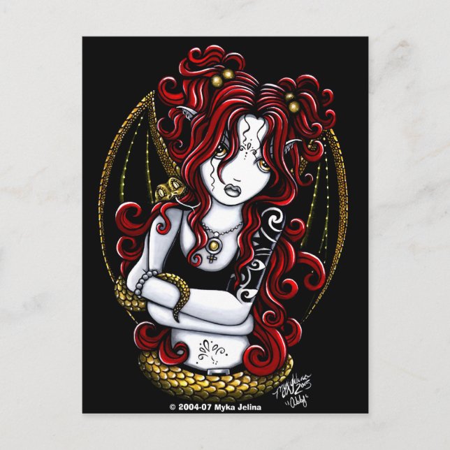 Postal Faery Red Tattooed de "Abby" (Anverso)