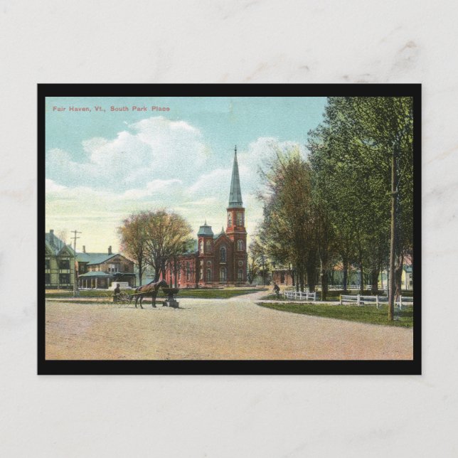Postal Fair Haven, Vermont New England 1910 Vintage (Anverso)