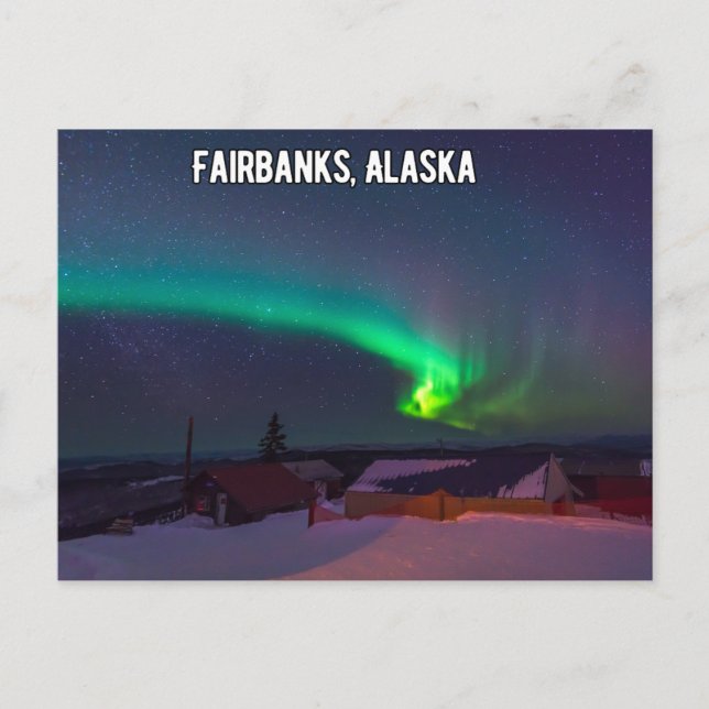 Postal Fairbanks Alaska Northern Lights (Anverso)