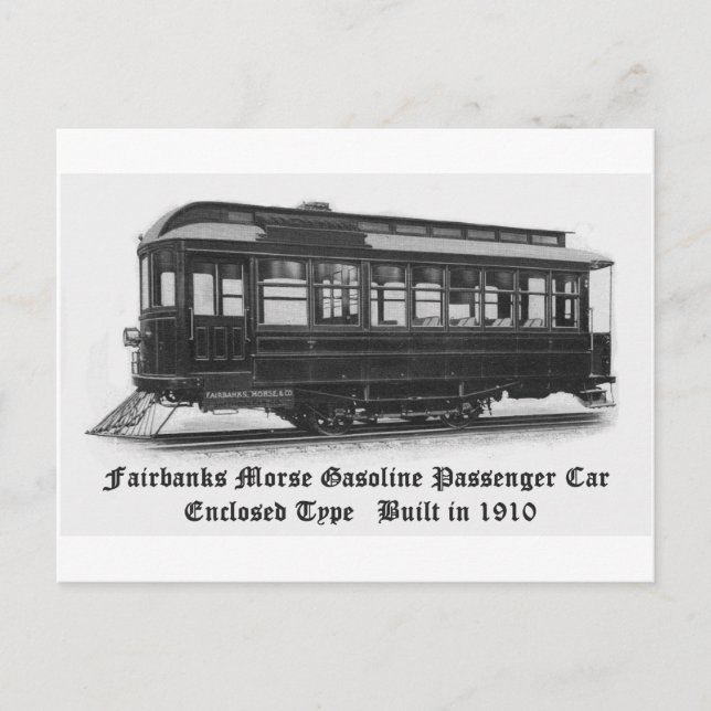 Postal Fairbanks Morse & Company Car #24 Postcard (Anverso)
