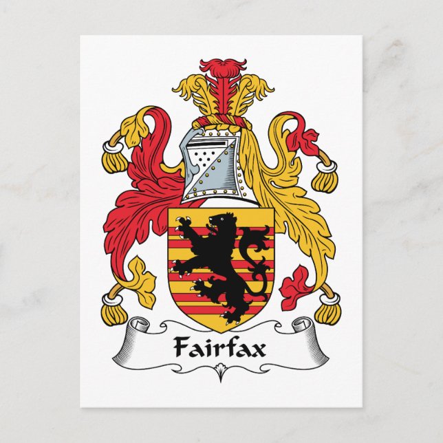 Postal Fairfax Family Crest (Anverso)