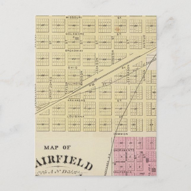 Postal Fairfield, Suisun (Anverso)