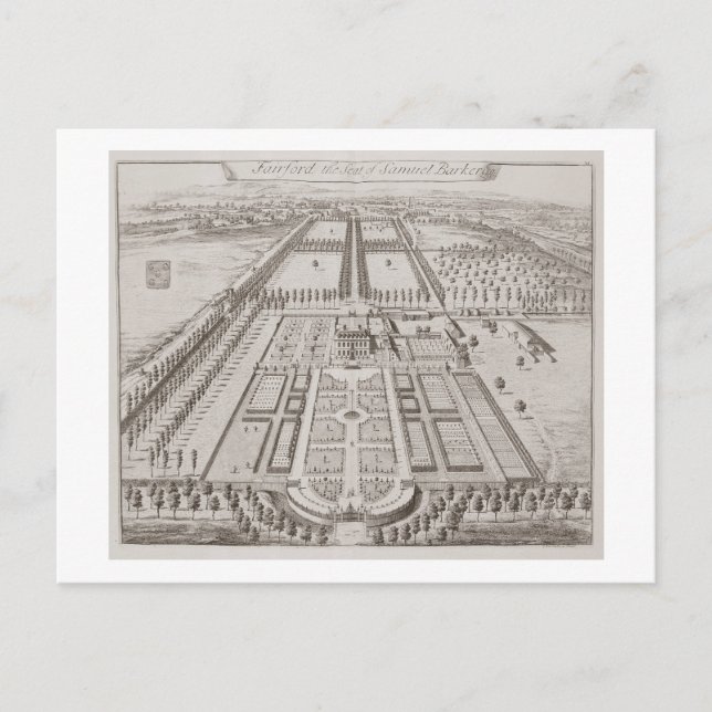 Postal Fairford House, sede de Samuel Barker, de 'T (Anverso)