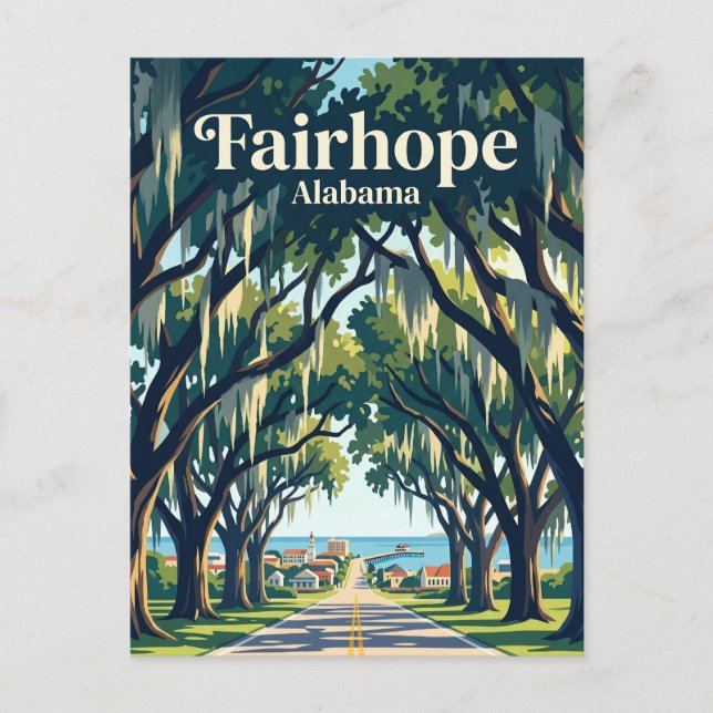 Postal Fairhope EE. UU. (Anverso)