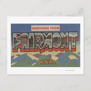 Postal Fairmont, Virginia Occidental - Escenas de letras