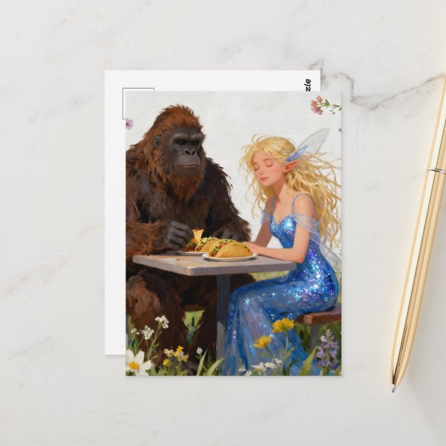 Postal Fairy and Sasquatch Picnic (Anverso/Reverso In Situ)