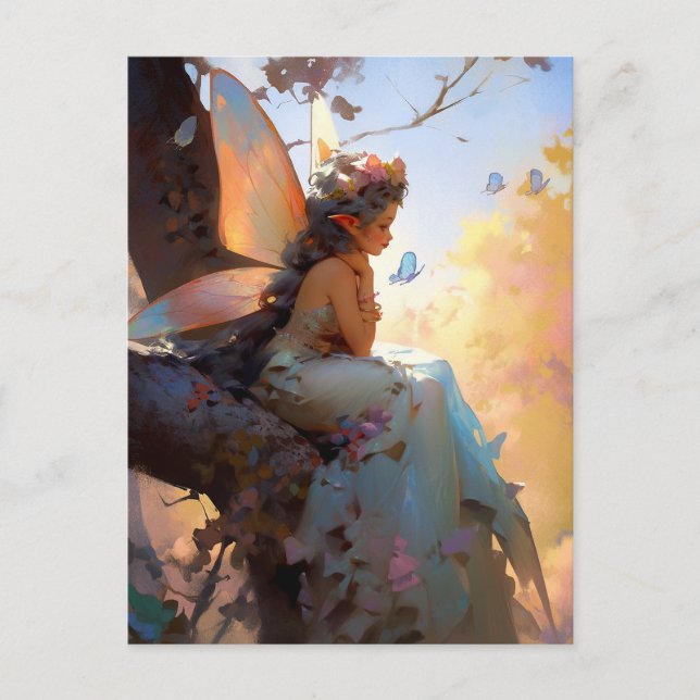 Postal Fairy Chica Fantasy Art (Anverso)