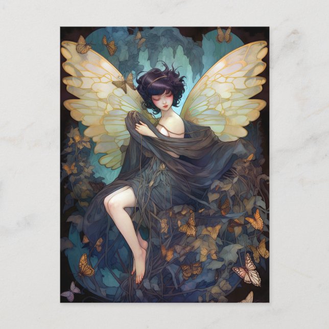 Postal Fairy Chica Fantasy Art (Anverso)