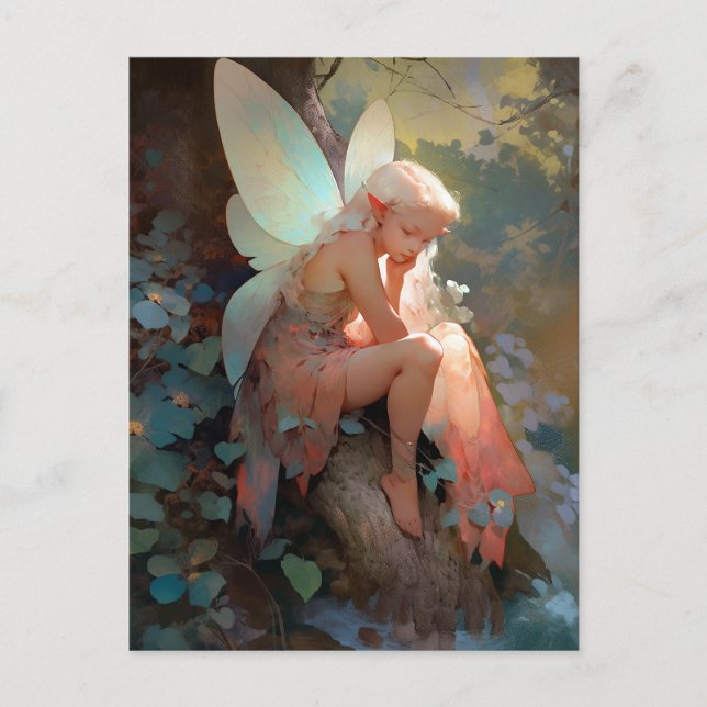 Postal Fairy Chica Fantasy Art (Anverso)