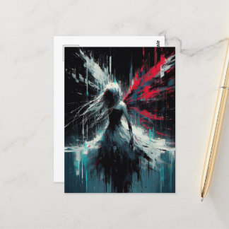 Postal Fairy Glitch Black Red Blue