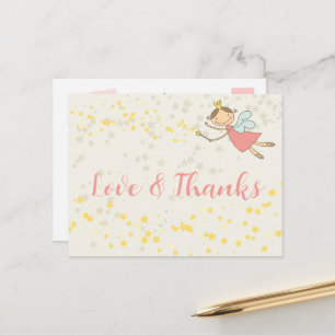 Postal Fairy Princess Chica Birthday Gracias