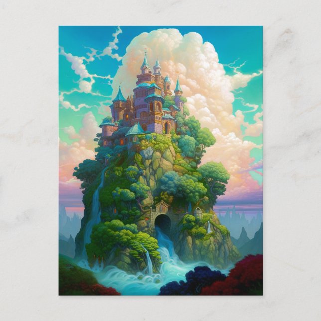 Postal Fairy Tale Castle Fantasy Art (Anverso)