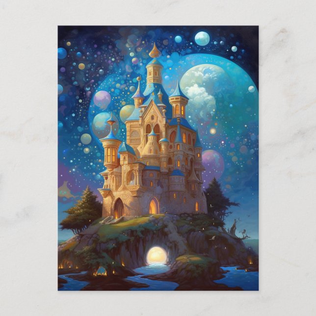 Postal Fairy Tale Castle Fantasy Art (Anverso)