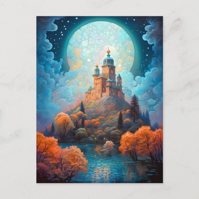 Postal Fairy Tale Castle Fantasy Art (Anverso)